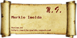 Merkle Imelda névjegykártya